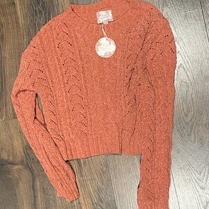 Pink Republic Women's Sweater in Warm Rust
